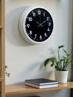 White Pure Kontrast 40 Cm Metal Duvar Saati - Görsel 2