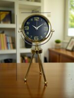 Vintage Prestige Üç Ayaklı Metal Masa Saati - Görsel 5
