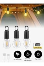 Taşınabilir Şarjlı Led Ampül Outdoor Kamp Bahçe Lambası - Görsel 3