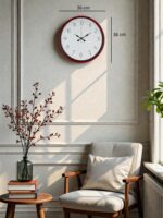 36 Cm Standart Kırmızı Duvar Saati - Görsel 5