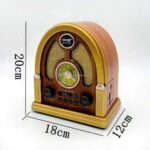 BUFFER® Orta Boy Kubbe Model Retro Ahşap Tasarım Bluetooth Hoparlörlü Radyo – FM/AM Destekli, Şarjlı ve Taşınabilir Radyo NS-7061 - Görsel 5