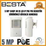 5 MP 1440P 48 IR LED IP POE DAHİLİ MİKROFONLU PIR DEDEKTÖR GÖRÜNÜMLÜ Güvenlik Kamerası - Görsel 2