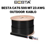 CAT6 500MT 23AWG OUTDOOR SİYAH IP KAMERA KABLOSU