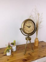 Eskitme Vintage Üç Ayaklı Masa Saati - Görsel 3