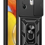Mey İthalat®  İnfinix Zero 30 4G Kılıf Pars Lens Yüzüklü Silikon - Siyah