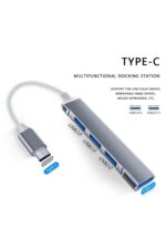 Type-C USB Çoklayıcı Hub | 1x USB 3.0 + 3x USB 2.0 | Yüksek Hızlı Dönüştürücü Adaptö - Görsel 4