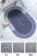 BUFFER® Sihirli Süper Su Emici Kaymaz Tabanlı Oval Paspas 40*60 cm - Görsel 7