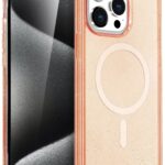 Mey İthalat®  iPhone 15 Pro Kılıf Star Magsafe Kapak - Turuncu