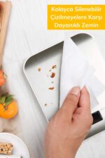 BUFFER® TF 1002 Hassas Ölçümlü  Maksimum 5 Kg Kapasiteli Led Ekran Platin Dijital Mutfak Tartısı - Görsel 8