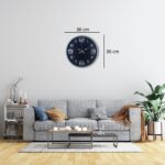 36 Cm Gri Dekoratif Duvar Saati - Görsel 4