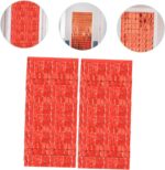 Mey İthalat® Ekstra Metalize Kırmızı Renk Disko Dikdörtgen Kesim Kapı Perdesi Dekorasyon 1x2 Metre - Görsel 3