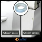 BUFFER® Şeffaf Su Geçirmeyen  Dayanıklı Kolay Yapışan Çizilmeye Dayanıklı Oto Darbe Koruyucu Bant - Görsel 6