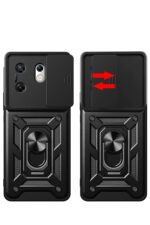 Mey İthalat®  İnfinix Zero 30 4G Kılıf Pars Lens Yüzüklü Silikon - Siyah - Görsel 3