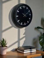 Black Baseline 40 Cm Metal Duvar Saati - Görsel 2