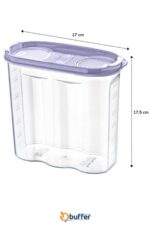 BUFFER® 2 Kapaklı Ölçekli Erzak Kuru Gıda Saklama Kutusu Kabı - 1,7 Litre - SA935 - Görsel 8