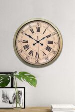 Nostalji Stil 40 Cm Metal Eskitme Duvar Saati - Görsel 2