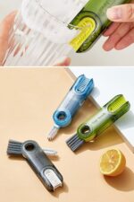 BUFFER®  3 Fonksiyonlu Pratik Şişe Temizleme Fırçası Mutfak Banyo Araç İçin Çok Amaçlı Fırça - Görsel 8