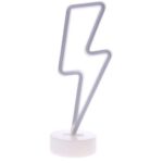 BUFFER® Dekoratif Şimşek Şeklinde Pilli Neon Led Lamba Süs Masa Lambası - Görsel 2