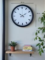 Black & White Baseline 40 Cm Metal Duvar Saati - Görsel 5