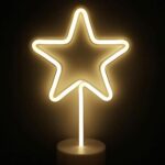 BUFFER® Yıldız Tasarımlı Neon Led Masa Ve Gece Lambası Dekoratif Işık - Görsel 3
