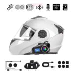 BUFFER® Q58 Motorsikletler İçin Fener Özellikli SD Kart Bölümlü LCD Ekranlı Kablosuz Bluetooth Kulaklıklı – Suya Dayanıklı Kask Kulaklığı - Görsel 4