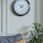 Krom 40 Cm Metal 24 Saat Göstergeli Özel Tasarım Duvar Saati