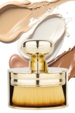 BUFFER® Profesyonel Geniş Pratik Tutma Saplı Gold Büyük Fondöten Yayma Fırçası - Görsel 6