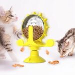 Buffer® Vantuzlu Zilli İnteraktif Dönebilen Mama Kaplı Renkli Eğlenceli Eğitici Kedi Oyuncağı - Görsel 3