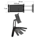 BUFFER® 360 Derece Dönebilen Mutfak Masaüstü Telefon Tablet Tutucu Ayarlanabilir Esnek Ayaklı Metal - Görsel 7