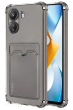 Mey İthalat®   Redmi 13C Kılıf Kart Şeffaf Silikon - Şeffaf