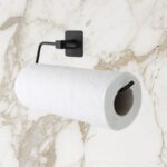BUFFER® Kendiliğinden Yapışkanlı Siyah Paslanmaz Metal Rulo Havluluk Aparat - Görsel 5
