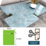 BUFFER® Mermer Desenli Masa Tezgah Mutfak Su Geçirmez Yapışkanlı Folyo Sticker Mavi 5x0,6m - Görsel 5