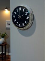 Modern 40 Cm Metal Krom Standart Duvar Saati - Görsel 3