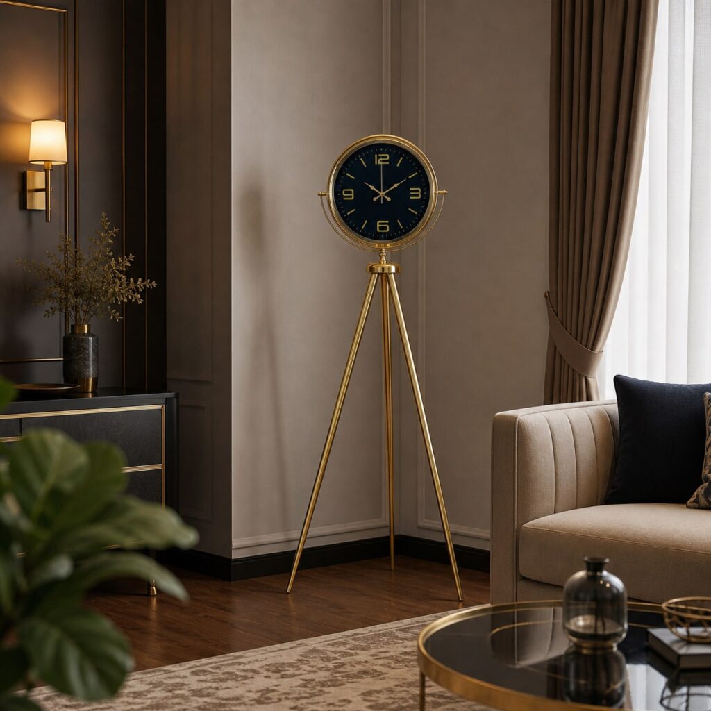 Elegance Tripod Gold Ayaklı Saat