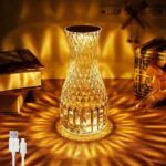 BUFFER® Sürahi Model USB Şarjlı Kumandalı 16 Farklı Işık Modlu Masa Üstü Kristal Akrilik Lamba Led - Görsel 3