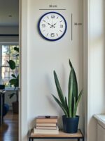 36 Cm Lacivert Modern Dekoratif Duvar Saati - Görsel 5