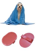 BUFFER® Ergonomik Masajlı Evcil Hayvan Kedi Köpek Yıkama Fırçası Aparatı - Görsel 4