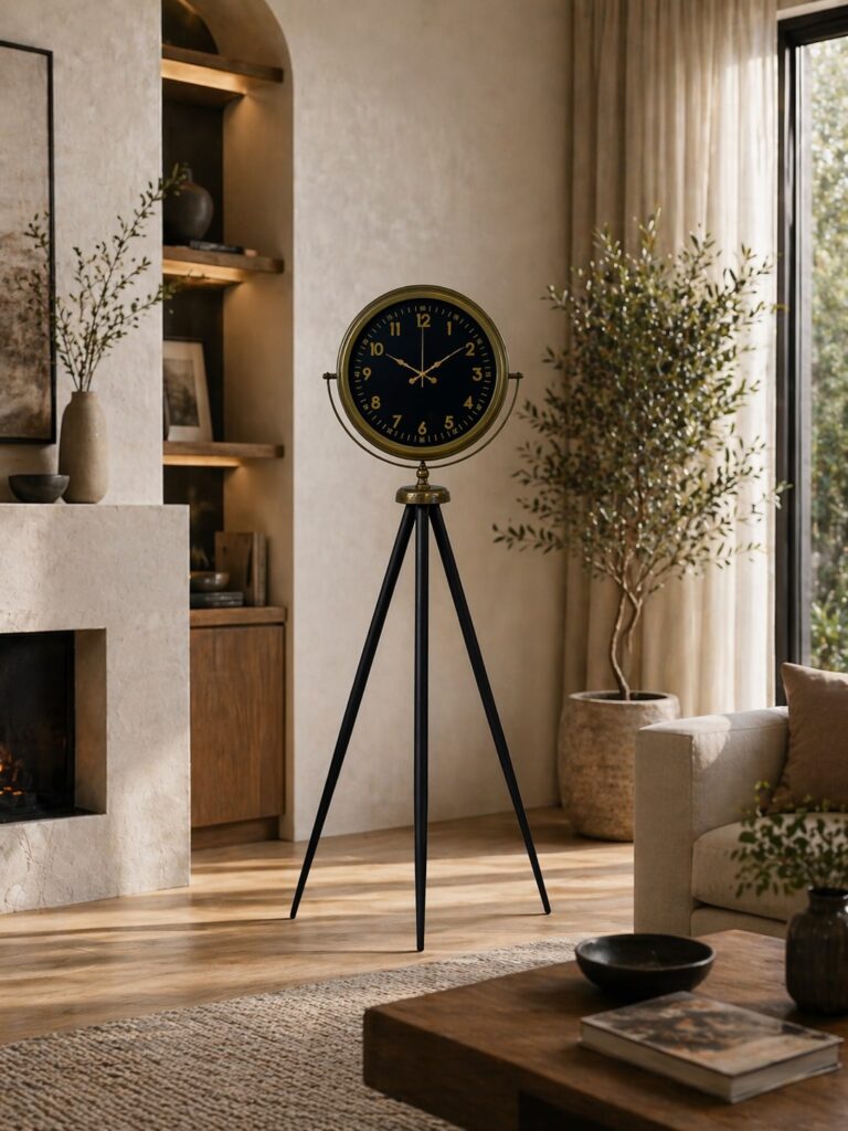 Retro Luxury Tripod Ayaklı Saat