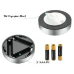 BUFFER® Kablosuz Spot Pilli Dokunmatik Led Lamba 3 Ledli Dolap Lambası - Görsel 3