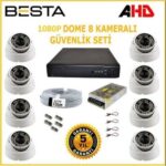 2Mp Ahd 1080P Gece Görüşlü 8 Kameralı Dome Güvenlik Sistemi ( 1TB HDD )