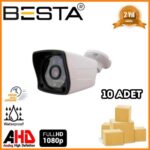 2 MP 1080P 6 ATOM LED Bullet AHD Güvenlik Kamerası 10 Adet Koli
