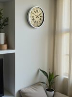 36 Cm Beyaz Retro Dekoratif Duvar Saati - Görsel 2