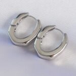 Mey İthalat® Pirinç Gümüş Renk Kalın Kemik Model Küpe