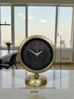 Retro Modern Tasarım 25 x 20 Cm Metal Masa Saati - Görsel 5