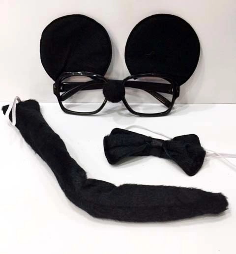Mey İthalat® Mickey Mouse Gözlüğü Papyonu Kuyruğu Seti
