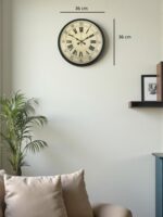 36 Cm Siyah Retro Tasarım Duvar Saati - Görsel 5