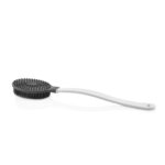 BUFFER® Silikon Masajlı Uzun Saplı Vücut Masaj Fırçası Banyo Sırt Kesesi Saplı Yumuşak Fırça - Görsel 3