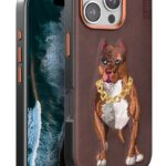 Mey İthalat®  iPhone 16 Pro Perma Desenli Kapak - Kahverengi