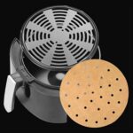 100 Adet  Air Fryer Pişirme Kağıdı Tek Kullanımlık Hava Fritözü Yuvarlak Delikli Model - Görsel 3