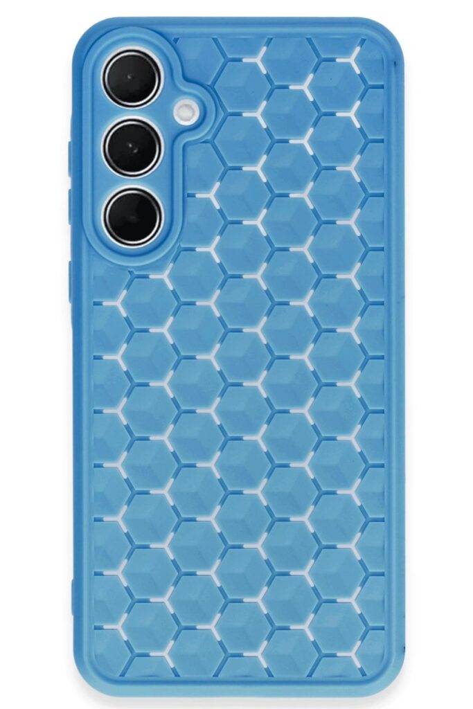 Mey İthalat®  Samsung Galaxy A25 5G Kılıf Petek Silikon Kapak - Mavi
